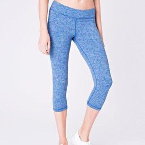 Ivivva by Lululemon blue rhythmic crop leggings